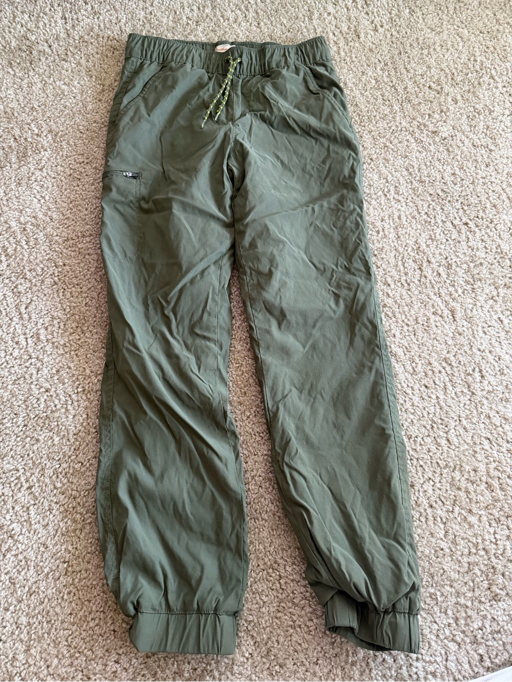 Olive Green Drawstring Jogger Pants